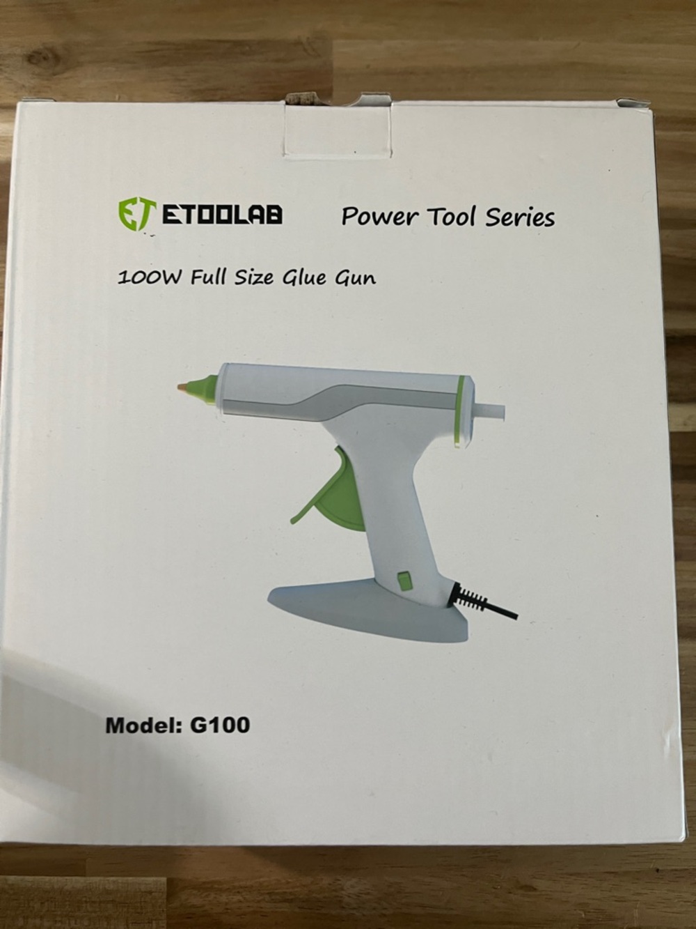 G100 100W Full Size Glue Gun in White and Green